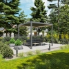 Pergola ogrodowa tarasowa aluminiowa NORDVIC Skyline LED Light 3 x 3 m Antracyt